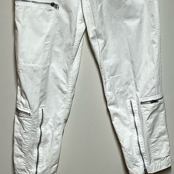 Helmut Lang White High Rise Flight Ankle Pants Womens Sz 0 30” W - Picture 8 of 10